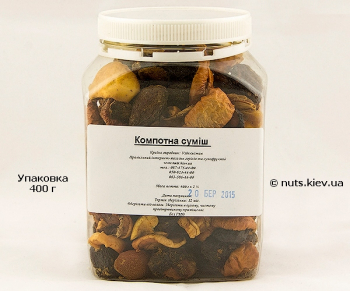 Компотная смесь 4-х сухофруктов - Упаковка 400 г