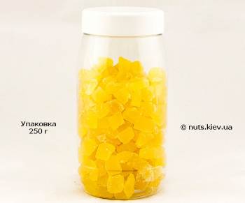 Ананас цукат кубик натурал - Упаковка 250 г